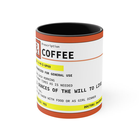 Prescription Coffee Mug by DeshHere, 11oz Ceramic Drinkware